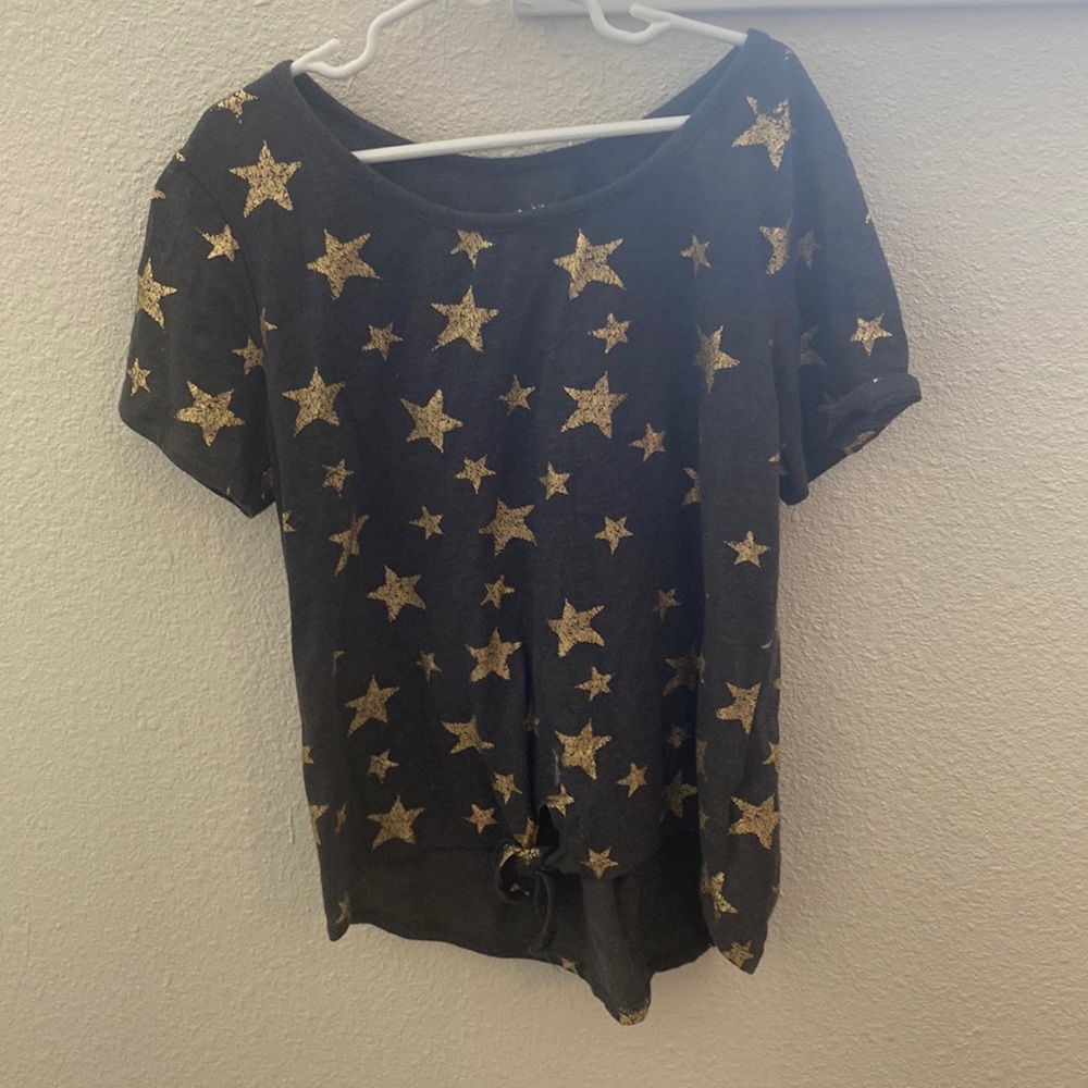 Justice Star Stars Short Sleeve T-shirt with Tie Size 12 Girls 12